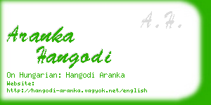 aranka hangodi business card